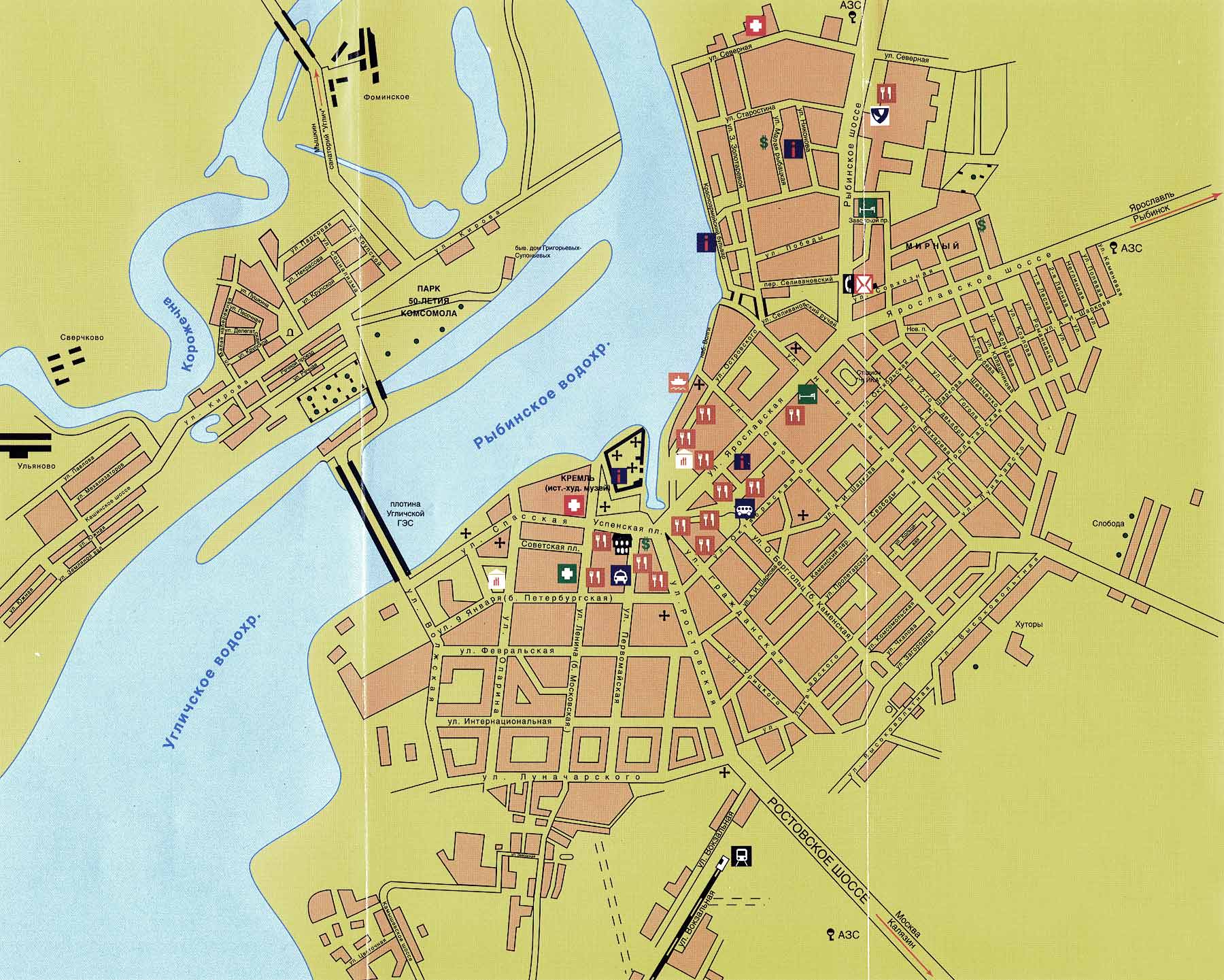 Карта - план Углича